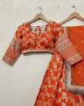 FASHIONABLE JACQUARD THREAD SEQUENCE WORK LEHENGA CHOLI WITH DUPATTA PARTY WEAR WHOLESALE PRICE ETHNIC GARMENT (7)