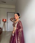 FASHIONABLE JIMMY CHOO THREAD SEQUENCE WORK LEHENGA CHOLI WITH DUPATTA PARTY WEAR WHOLESALE PRICE ETHNIC GARMENT (3)