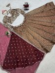 FASHIONABLE JIMMY CHOO THREAD SEQUENCE WORK LEHENGA CHOLI WITH DUPATTA PARTY WEAR WHOLESALE PRICE ETHNIC GARMENT (3)