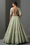 FASHIONABLE MULBERRY SILK THREAD SEQUENCE RUFFLE WORK LEHENGA CHOLI WITH DUPATTA PARTY WEAR WHOLESALE PRICE ETHNIC GARMENT (3)