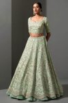 FASHIONABLE MULBERRY SILK THREAD SEQUENCE RUFFLE WORK LEHENGA CHOLI WITH DUPATTA PARTY WEAR WHOLESALE PRICE ETHNIC GARMENT (3)