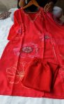 FASHIONABLE MUSLIN FLORAL PRINTED HAND WORK TOP BOTTOM WITH DUPATTA PARTY WEAR WHOLESALE PRICE ETHNIC GARMENT (3)
