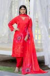 FASHIONABLE MUSLIN FLORAL PRINTED HAND WORK TOP BOTTOM WITH DUPATTA PARTY WEAR WHOLESALE PRICE ETHNIC GARMENT (3)
