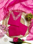 FASHIONABLE ORGANZA SILK EMBROIDERY WORK TOP BOTTOM WITH DUPATTA PARTY WEAR WHOLESALE PRICE ETHNIC GARMENT (5)