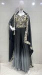 FASHIONABLE SATIN EMBROIDERY SEQUENCE BLOUSE DHOTI WITH SHRUG PARTY WEAR WHOLESALE PRICE ETHNIC GARMENT (1)
