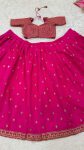 FASHIONABLE TAPETA SILK SEQUENCE ZARI WORK LEHENGA CHOLI WITH DUPATTA PARTY WEAR WHOLESALE PRICE ETHNIC GARMENT (3)