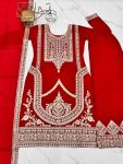 FASHIONABLE VICHITRA SILK EMBROIDERY SEQUENCE WORK TOP BOTTOM WITH DUPATTA PARTY WEAR WHOLESALE PRICE ETHNIC GARMENT (9)