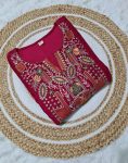 FASHIONABLE VICHITRA SILK EMBROIDERY SEQUENCE WORK TOP BOTTOM WITH DUPATTA PARTY WEAR WHOLESALE PRICE ETHNIC GARMENT (4)