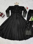 GEORGEOUS CHINON SILK THREAD SEQUENCE WORK TOP WITH BOTTOM PARTY WEAR WHOLESALE PRICE ETHNIC GARMENT (6)