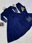 GEORGEOUS CHINON SILK THREAD SEQUENCE WORK TOP WITH BOTTOM PARTY WEAR WHOLESALE PRICE ETHNIC GARMENT (12)