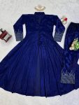 GEORGEOUS CHINON SILK THREAD SEQUENCE WORK TOP WITH BOTTOM PARTY WEAR WHOLESALE PRICE ETHNIC GARMENT (12)