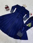 GEORGEOUS CHINON SILK THREAD SEQUENCE WORK TOP WITH BOTTOM PARTY WEAR WHOLESALE PRICE ETHNIC GARMENT (12)