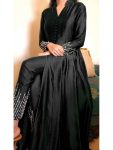 GEORGEOUS CHINON SILK THREAD SEQUENCE WORK TOP WITH BOTTOM BLACK