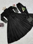 GEORGEOUS CHINON SILK THREAD SEQUENCE WORK TOP WITH BOTTOM PARTY WEAR WHOLESALE PRICE ETHNIC GARMENT (6)