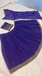 LATEST GEORGETTE PRINTED ZARI THREAD BORDER WORK LEHENGA CHOLI WITH DUPATTA PARTY WEAR WHOLESALE PRICE ETHNIC GARMENT (3)
