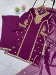 LATEST GEORGETTE SEQUENCE EMBROIDERY WWORK TOP BOTTOM WITH DUPATTA FESTIVE WEAR WHOLESALE PRICE ETHNIC GARMENT (4)