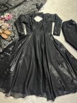 LATEST JIMMY CHOO EMBROIDERY SEQUENCE WORK GOWN BOTTOM WITH DUPATTA PARTY WEAR WHOLESALE PRICE ETHNIC GARMENT (2)