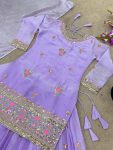 LATEST JIMMY CHOO EMBROIDERY SEQUENCE WORK TOP LEHENGA WITH DUPATTA PARTY WEAR WHOLESALE PRICE ETHNIC GARMENT (1)