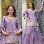 LATEST JIMMY CHOO EMBROIDERY SEQUENCE WORK TOP LEHENGA WITH DUPATTA PARTY WEAR WHOLESALE PRICE ETHNIC GARMENT (1)