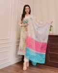 LATEST NYLON TABBY SILK PRINTED EMBROIDERY WORK TOP BOTTOM WITH DUPATTA PARTY WEAR WHOLESALE PRICE ETHNIC GARMENT (3)