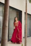 LATEST VICHITRA SILK SEQUENCE ZARI EMBROIDERY WORK GOWN WITH DUPATTA PARTY WEAR WHOLESALE PRICE ETHNIC GARMENT (8)
