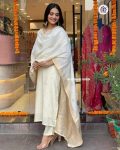 MOST PICKED CHANDERI SILK EMBROIDERY WORK TOP BOTTOM WITH DUPATTA PARTY WEAR WHOLESALE PRICE ETHNIC GARMENT (7)
