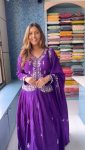 MOST PICKED CHINON EMBROIDERY SEQUENCE WORK STITCHED CROP TOP LEHENGA WITH DUPATTA PARTY WEAR WHOLESALE PRICE ETHNIC GARMENT (3)