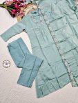MOST PICKED CHINON EMBROIDERY WORK TOP BOTTOM WITH DUPATTA PARTY WEAR WHOLESALE PRICE ETHNIC GARMENT (7)