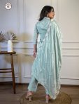 MOST PICKED CHINON EMBROIDERY WORK TOP BOTTOM WITH DUPATTA PARTY WEAR WHOLESALE PRICE ETHNIC GARMENT (7)