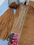MOST PICKED CHINON SILK SEQUENCE EMBROIDERY WORK TOP PALAZZO WITH DUPATTA FESTIVE WEAR WHOLESALE PRICE ETHNIC GARMENT (3)