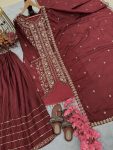 MOST PICKED CHINON SILK SEQUENCE EMBROIDERY WORK TOP PALAZZO WITH DUPATTA FESTIVE WEAR WHOLESALE PRICE ETHNIC GARMENT (2)