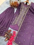 MOST PICKED CHINON SILK SEQUENCE EMBROIDERY WORK TOP PALAZZO WITH DUPATTA PARTY WEAR WHOLESALE PRICE ETHNIC GARMENT (5)