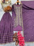 MOST PICKED CHINON SILK SEQUENCE EMBROIDERY WORK TOP PALAZZO WITH DUPATTA PARTY WEAR WHOLESALE PRICE ETHNIC GARMENT (5)