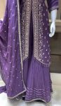 MOST PICKED CHINON SILK SEQUENCE EMBROIDERY WORK TOP PALAZZO WITH DUPATTA PARTY WEAR WHOLESALE PRICE ETHNIC GARMENT (5)