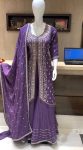 MOST PICKED CHINON SILK SEQUENCE EMBROIDERY WORK TOP PALAZZO WITH DUPATTA PARTY WEAR WHOLESALE PRICE ETHNIC GARMENT (5)