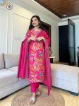 MOST PICKED COTTON PRINTED EMBROIDERY WORK TOP BOTTOM WITH DUPATTA PARTY WEAR WHOLESALE PRICE ETHNIC GARMENT (5)
