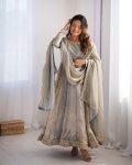 MOST PICKED FANDY SILK CODING SEQUENCE WORK GOWN BOTTOM WITH DUPATTA PARTY WEAR WHOLESALE PRICE ETHNIC GARMENT 1 (4)