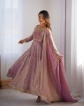 MOST PICKED FANDY SILK CODING SEQUENCE WORK GOWN BOTTOM WITH DUPATTA PARTY WEAR WHOLESALE PRICE ETHNIC GARMENT 2 (3)