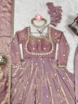 MOST PICKED FANDY SILK CODING SEQUENCE WORK GOWN BOTTOM WITH DUPATTA PARTY WEAR WHOLESALE PRICE ETHNIC GARMENT 2 (3)