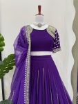 MOST PICKED GEOREGTTE EMBROIDERY SEQUENCE WORK LEHENGA CHOLI WITH DUPATTA PARTY WEAR WHOLESALE PRICE ETHNIC GARMENT (2)