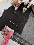 MOST PICKED GEORGETTE EMBROIDERY SEQUENCE WORK TOP BOTTOM WITH DUPATTA PARTY WEAR WHOLESALE PRICE ETHNIC GARMENT (1)