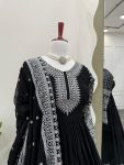 MOST PICKED GEORGETTE THREAD SEQUENCE WORK GOWN WITH DUPATTA PARTY WEAR WHOLESALE PRICE ETHNIC GARMENT (3)