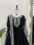 MOST PICKED GEORGETTE THREAD SEQUENCE WORK GOWN WITH DUPATTA PARTY WEAR WHOLESALE PRICE ETHNIC GARMENT (3)