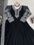 MOST PICKED GEORGETTE THREAD SEQUENCE WORK GOWN WITH DUPATTA PARTY WEAR WHOLESALE PRICE ETHNIC GARMENT (3)