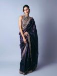 MOST PICKED JIMMY CHOO THREAD SEQUENCE WORK SAREE WITH UNSTITCHED BLOUSE PURPLE