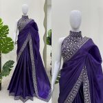 MOST PICKED JIMMY CHOO THREAD SEQUENCE WORK SAREE WITH UNSTITCHED BLOUSE PARTY WEAR WHOLESALE PRICE ETHNIC GARMENT (3)