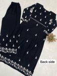 MOST PICKED RAYON EMBROIDERY THREAD WORK KURTI WITH PALAZZO SET PARTY WEAR WHOLESALE PRICE ETHNIC GARMENT (3)