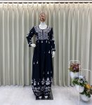MOST PICKED RAYON EMBROIDERY THREAD WORK KURTI WITH PALAZZO SET PARTY WEAR WHOLESALE PRICE ETHNIC GARMENT (3)