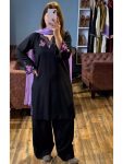 MOST PICKED RAYON THREAD EMBROIDERY WORK TOP PATIYALA WITH DUPATTA BLACK