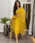 MOST PICKED ROMAN SILK SEQUENCE EMBROIDERY AND MIRROR LACE WORK TOP BOTTOM WITH DUPATTA PARTY WEAR WHOLESALE PRICE ETHNIC GARMENT (4)